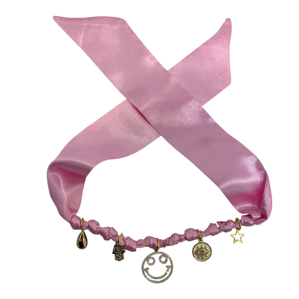 TLB Charm Necklace Satin -  Pink Peace