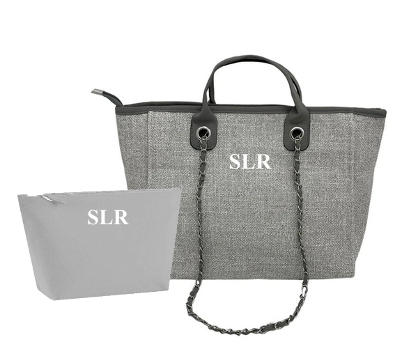 TLB Chain Tote Bag Gift Set - Grey