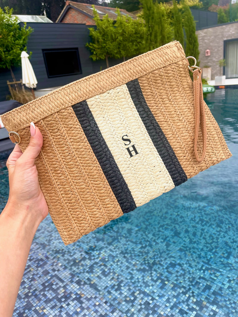 MAEVE Raffia Clutch Bag