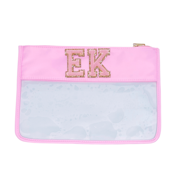 Pink Clear Pouch - 2 patches