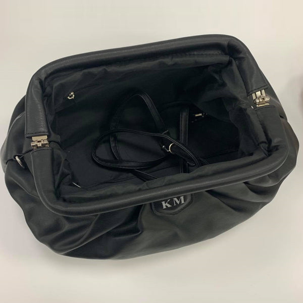 Personalised Slouchy Clutch Bag - Black