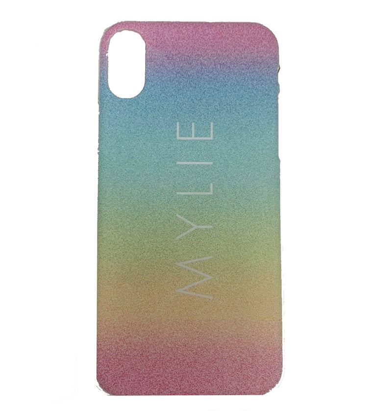 Personalised Phone Case Rainbow Glitter Pastels