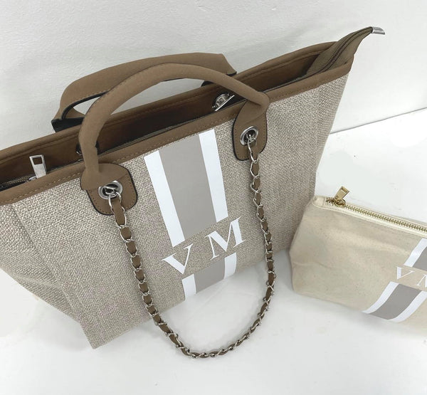 TLB Chain Tote Bag Beige Gift Set