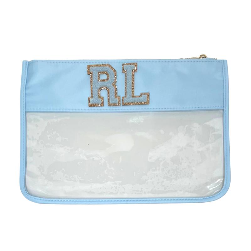 Blue Clear Pouch - 2 patches
