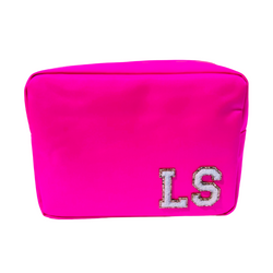Neon Pink Large Pouch - 2 patches