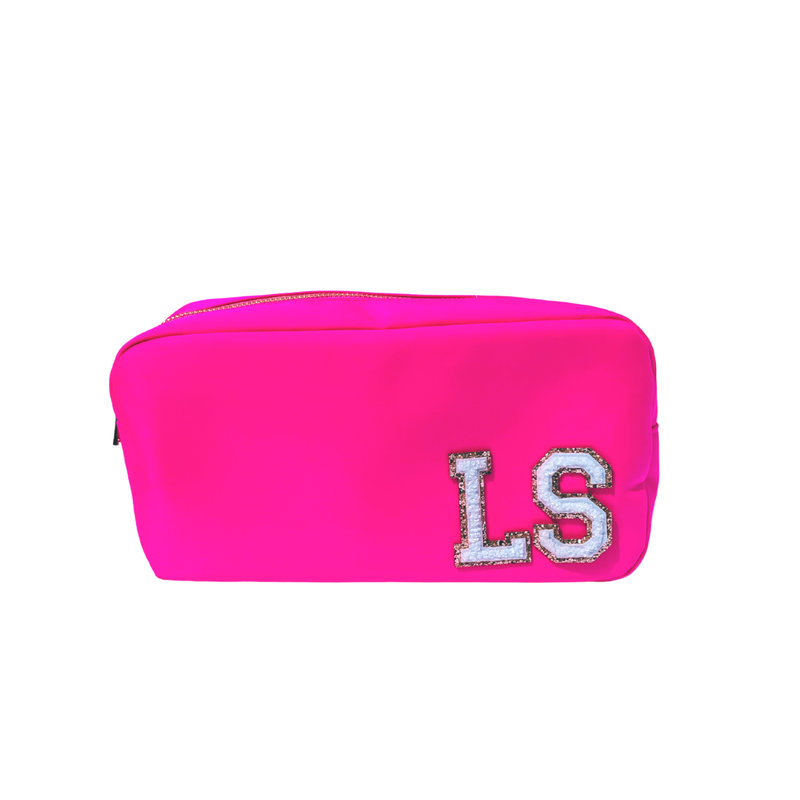 Neon Pink Small Pouch - 2 patches