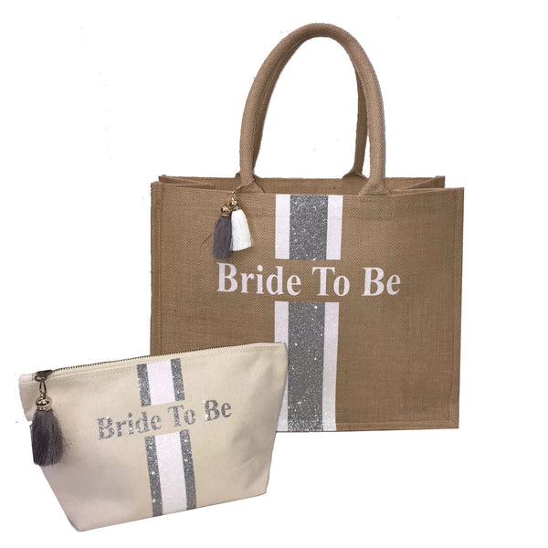 image 1 of Bride To Be Tote Bag &amp; Make Up Bag