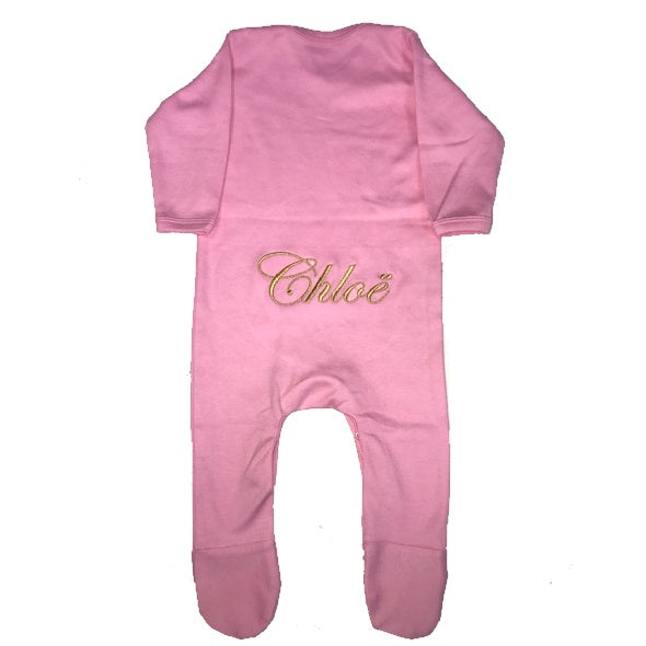 image 1 of Personalised Baby Grow - Pink