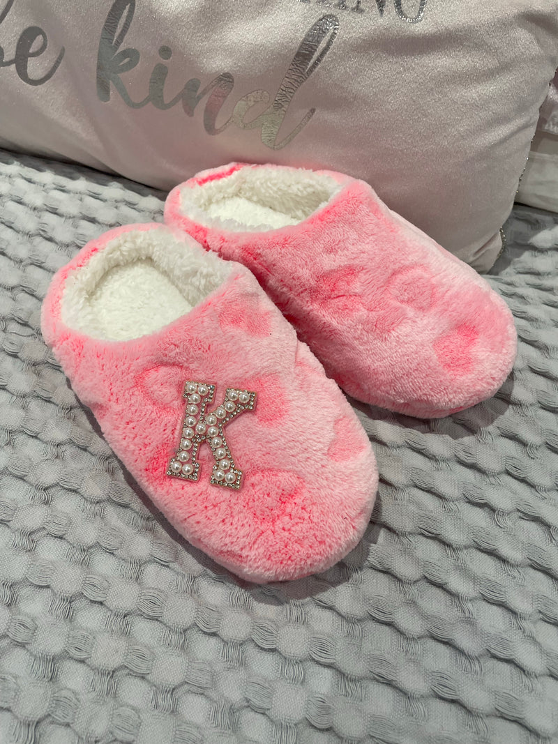 Mule Children's Personalised Pink Faux Fur Slippers