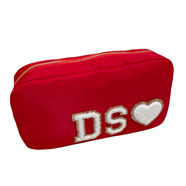 Red Medium Pouch - 2 patches + heart