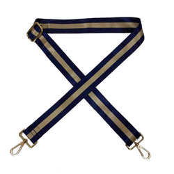 Navy and Gold Stripe Bag Strap