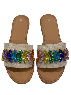 SIZE 3 & 4 PENNY Rainbow Crystal Sandals