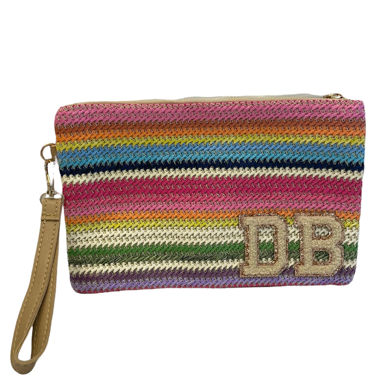 Luna Clutch Bag - Cream Letters