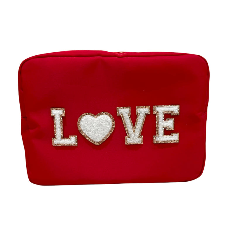 Red Large Pouch - LOVE