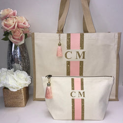 image 1 of LIMITED EDITION Peach and Gold Glitter Set