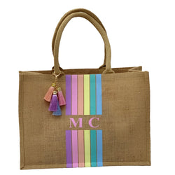 Rainbow Large Personalised Tote Bag